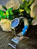 Successway Men's Analog Watch – Blue Dial, Black Strap (Water Resistant)