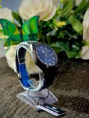 Successway Men's Analog Watch – Blue Dial, Black Strap (Water Resistant)