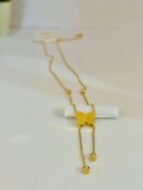 Golden Butterfly Pendant Necklace