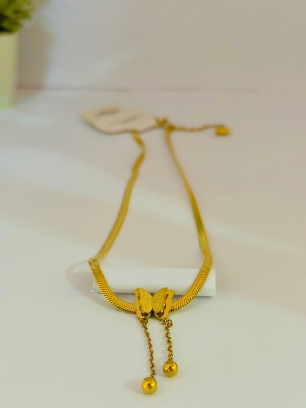 ✨ Butterfly Pendant Necklace – Stainless Steel ✨ - Image 2