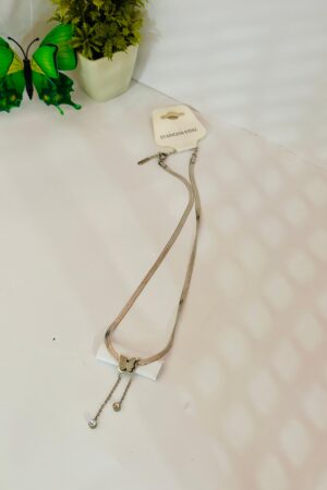 Stainless Steel Butterfly Pendant Necklace