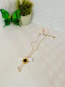 Elegant Black & Gold Pendant Necklace 
