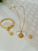 Gold-Tone Jewelry Set (Necklace, Earrings & Bracelet)